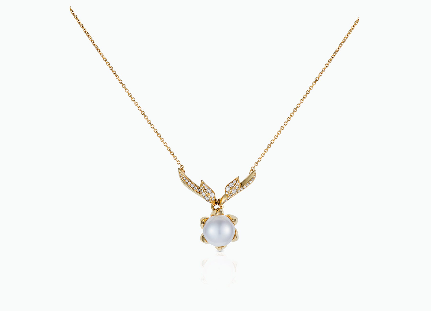 LILY PAD AKOYA PEARL PENDANT
