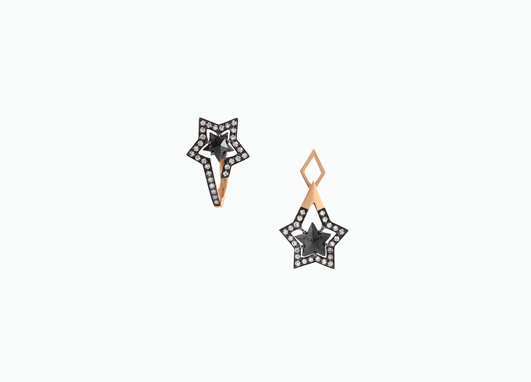 BLACK STAR DROP EARRINGS