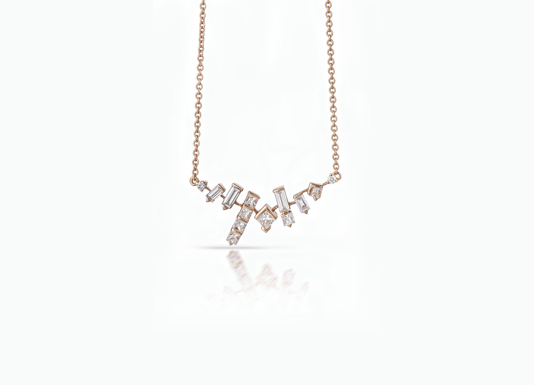 COSMIC CLUSTER NECKLACE ROSE GOLD