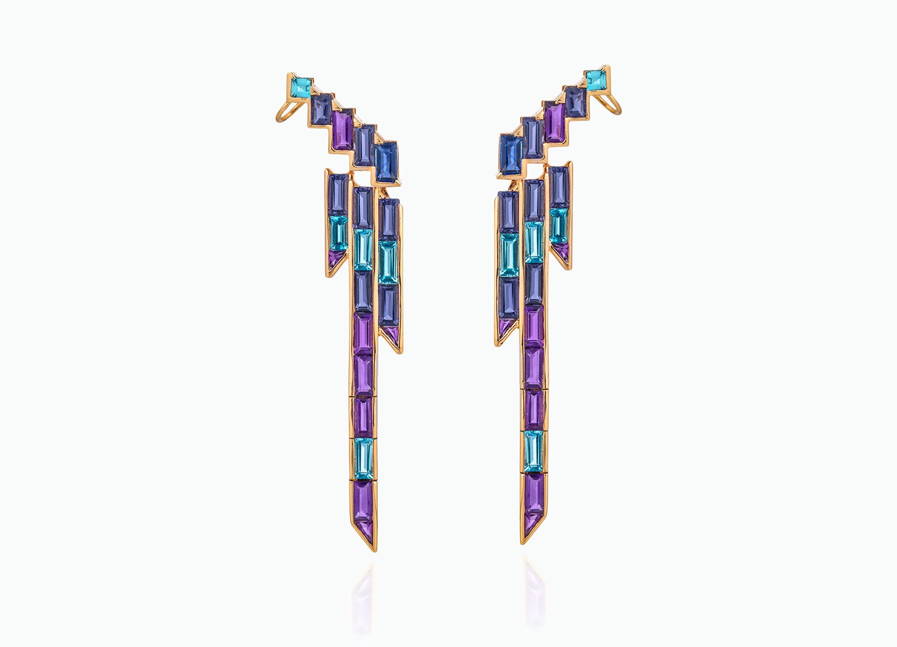 ELECTRIC NIGHT CUFF EARRINGS WITH MULTI DROP