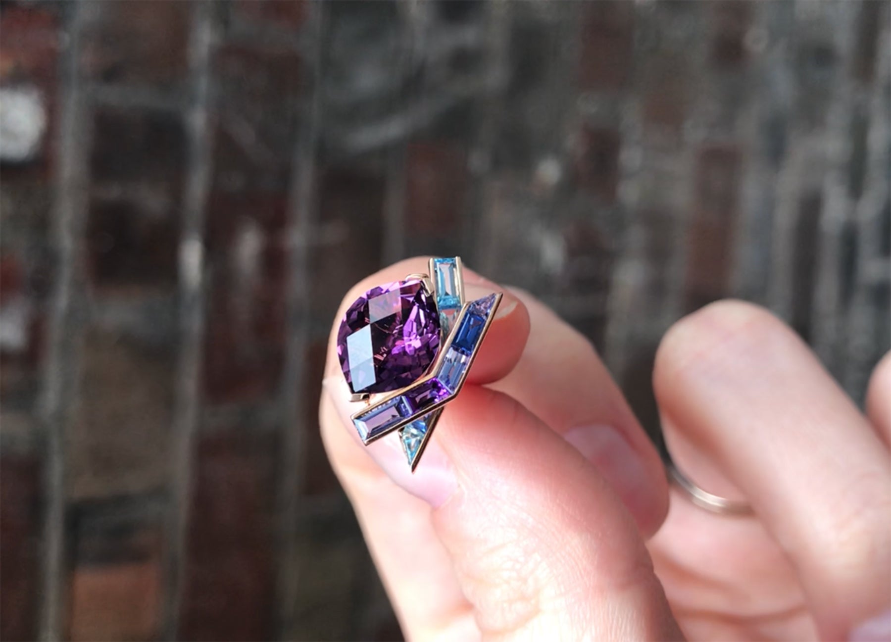 AMETHYST COCKTAIL STUD EARRINGS