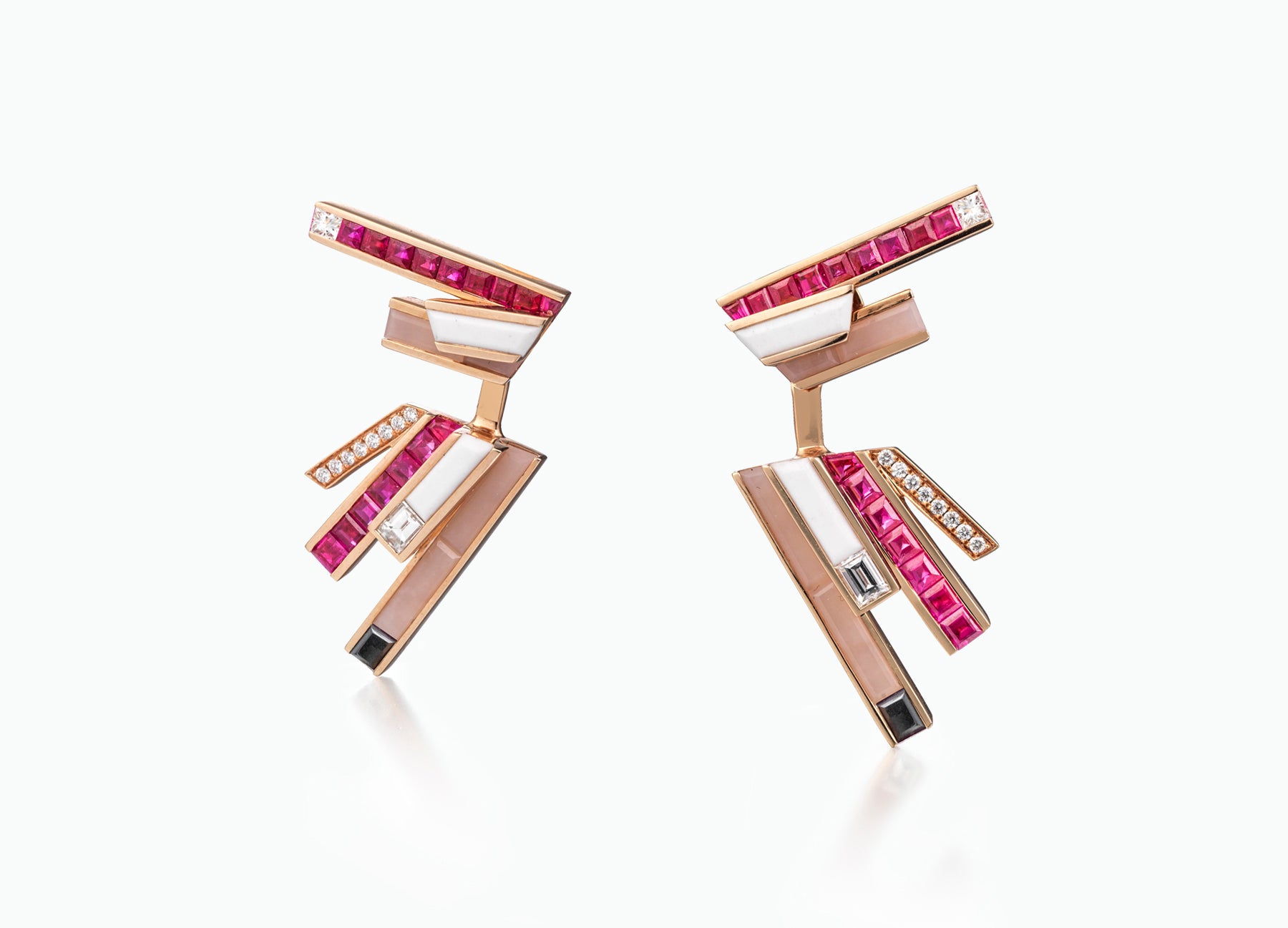 STELLAR STUD EARRINGS WITH EAR JACKETS