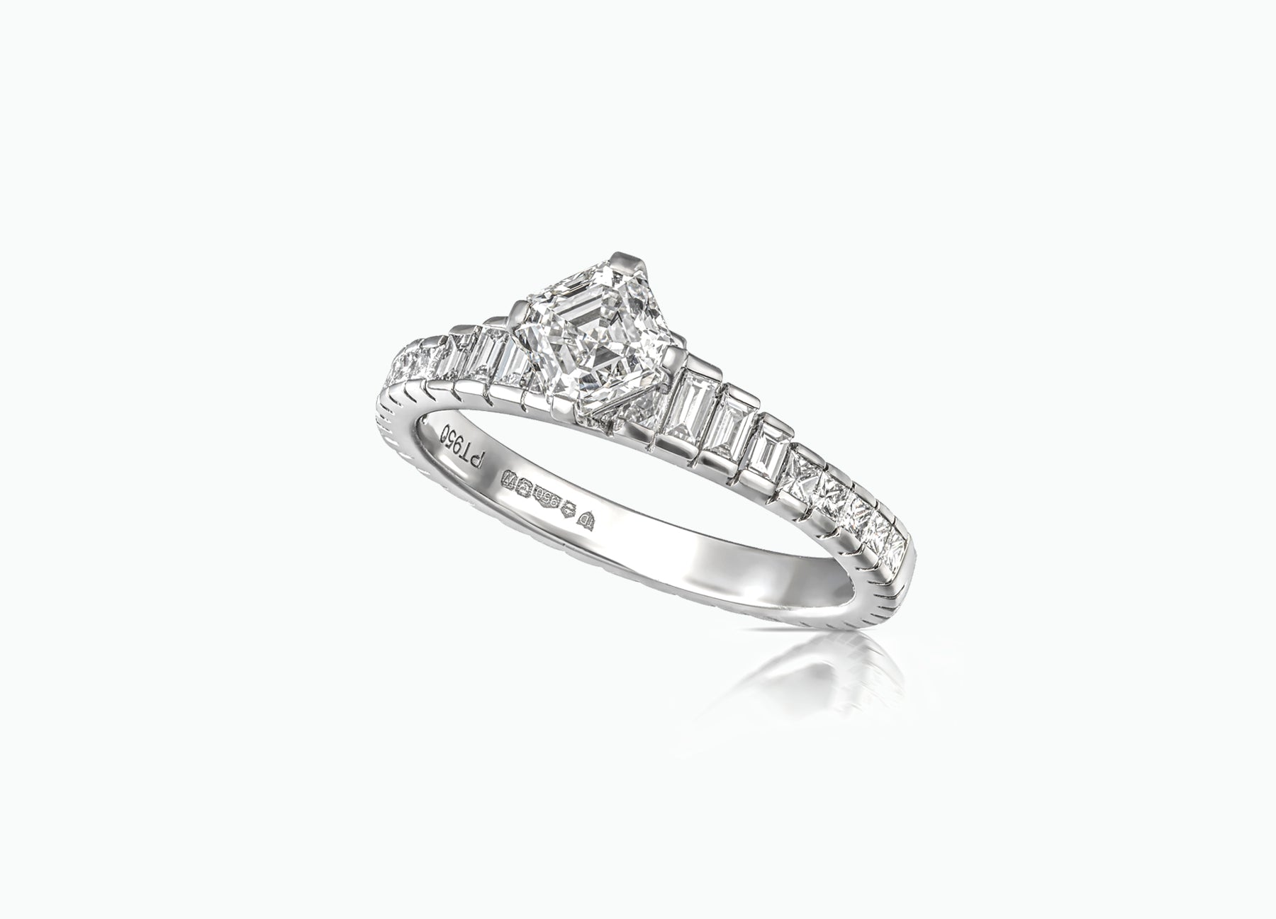 TIARA PLATINUM DIAMOND ENGAGEMENT RING